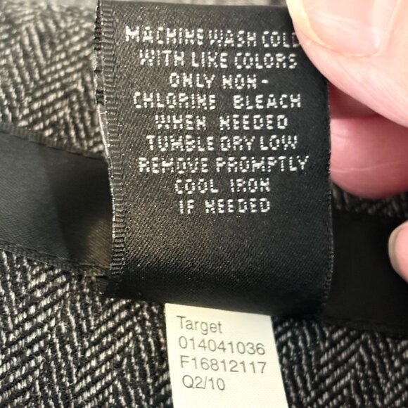 Mossimo Stretch Womens Gray Herringbone Pencil Skirt Size 16 Side Zip - Picture 4 of 7